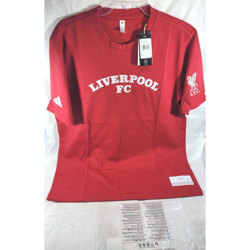 Adidas Men's Liverpool FC US Pack Tee T-Shirt‎ - Red - Embroidered - Medium